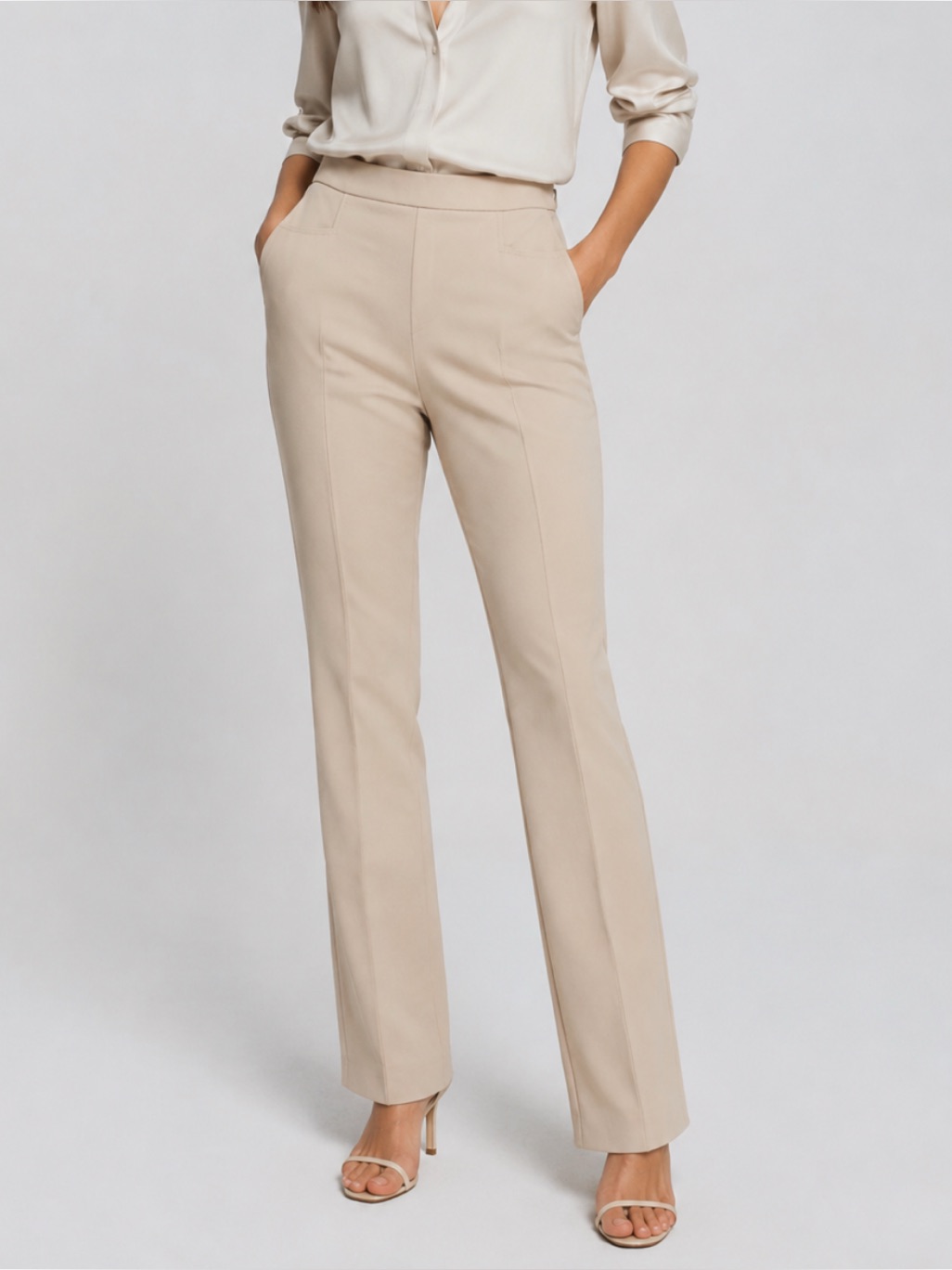 Akris Punto Franca Sand Cotton Techno Pants In Beige